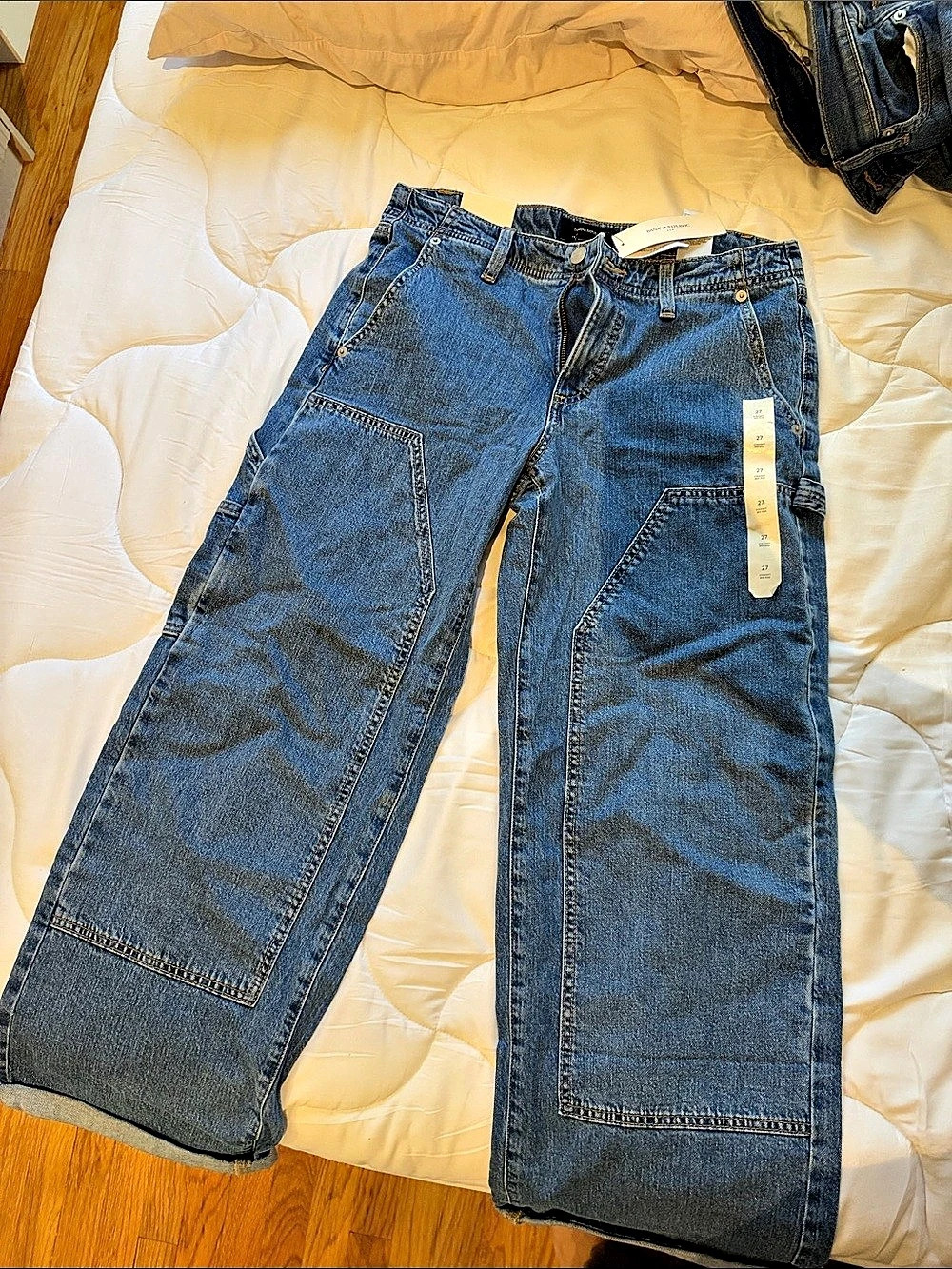 NWT Banana Republic Straight Utility Jean Blue Waist 27